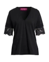 Pink Memories Woman T-shirt Black Size 6 Cotton In Black