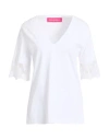 Pink Memories Woman T-shirt White Size 6 Cotton