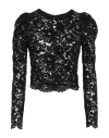 Pink Memories Woman Top Black Size 6 Polyester In Black