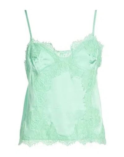 Pink Memories Woman Top Light Green Size 10 Viscose, Elastane, Cotton, Polyamide