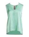 Pink Memories Woman Top Light Green Size 4 Viscose, Elastane In Green