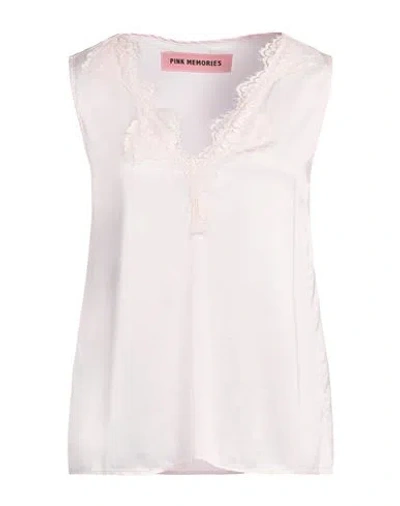 Pink Memories Woman Top Light Pink Size 10 Viscose, Elastane, Cotton, Polyamide