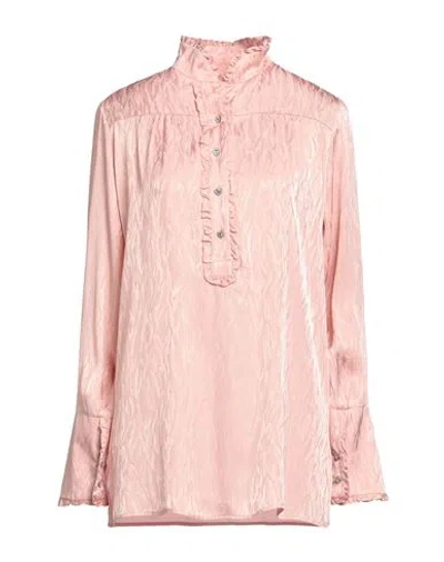 Pink Memories Woman Top Pink Size 6 Acetate, Silk