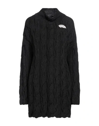 Pink Memories Woman Turtleneck Black Size 8 Acrylic, Mohair Wool, Polyamide, Wool