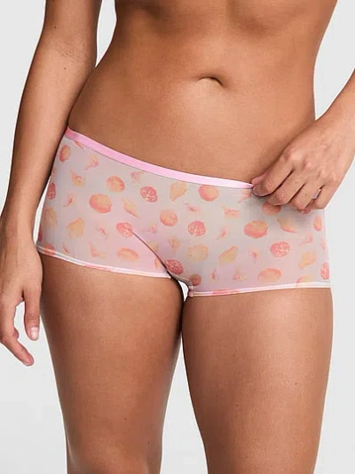 Pink Mesh Boyshort Panty In