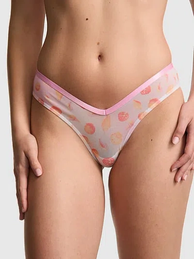 Pink Mesh Tanga Panty In