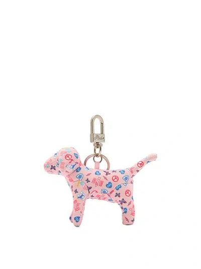 Pink Micro Dog™ Keychain Charm In Animal Print