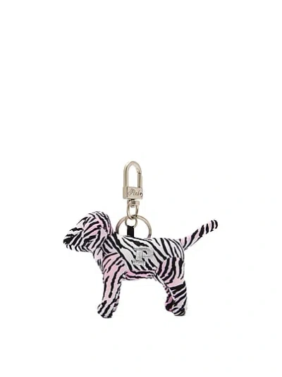 Pink Micro Dog™ Keychain Charm In Animal Print