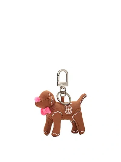 Pink Micro Dog™ Keychain Charm In Brown