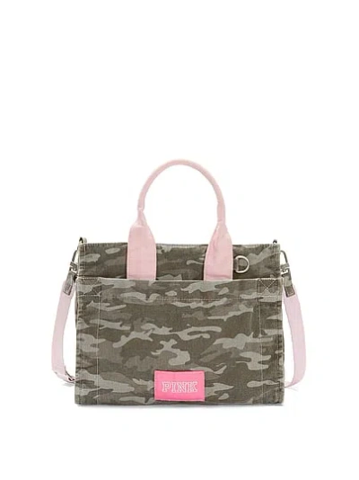 Pink Mini Crossbody Tote Bag In Animal Print
