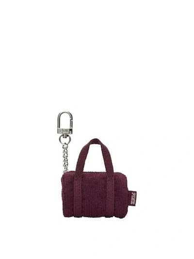 Pink Mini Duffel Keychain Charm In Purple