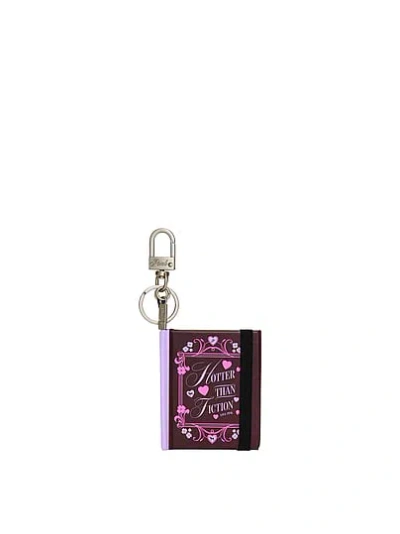 Pink Mini Notebook Keychain Charm In Purple