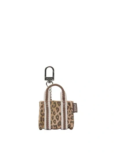 Pink Mini Tote Keychain Charm In Print