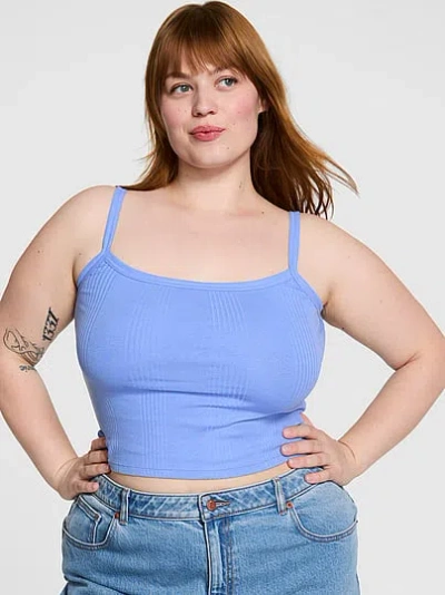 Pink Multi Rib Cami In Blue