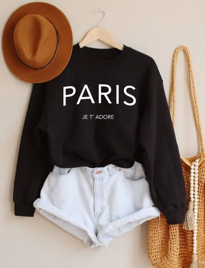 Pink Nabi Women's Paris Sweatshirt In Black