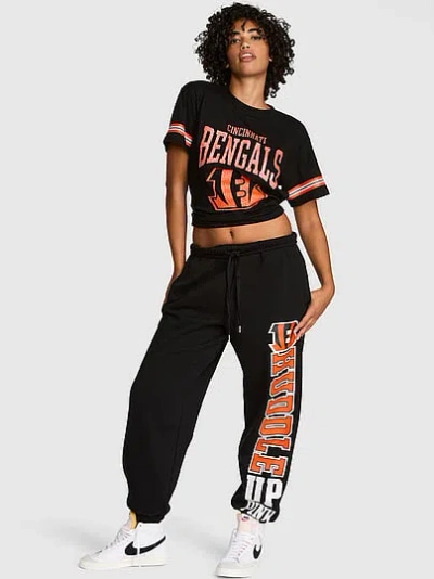 Pink Nfl Collection Campus Fleece™ Bling Sweatpants In Black