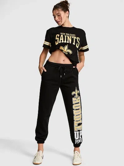 Pink Nfl Collection Campus Fleece™ Bling Sweatpants In Black