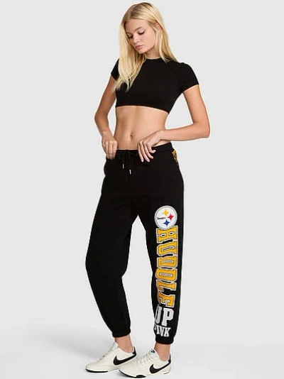 Pink Nfl Collection Campus Fleece™ Bling Sweatpants In Black