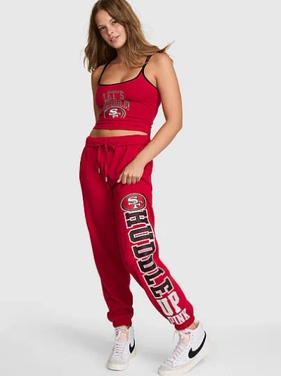 Pink Nfl Collection Campus Fleece™ Bling Sweatpants In Red