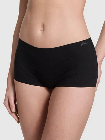 Pink No-show Boyshort Panty In Black