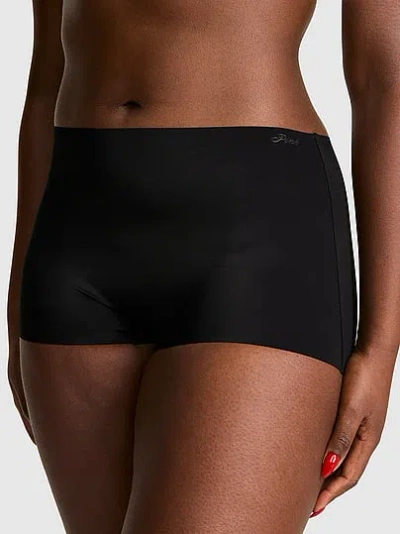 Pink No-show Boyshort Panty In Black