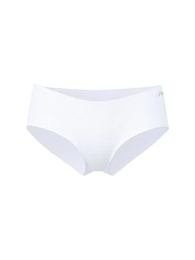 Pink No-show Cheeky Panty In White