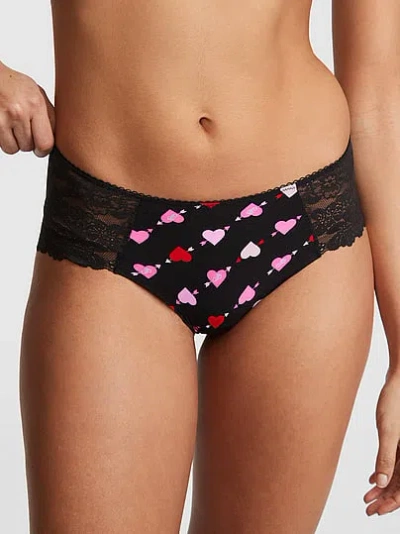 Pink No-show Cheeky Panty In Black