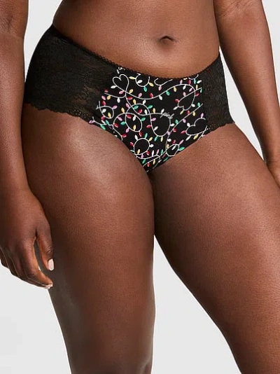 Pink No-show Cheeky Panty In Black