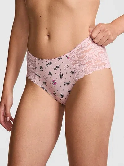 Pink No-show Cheeky Panty In Multi