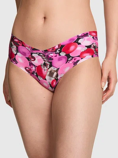 Pink No-show Cheeky Panty In Animal Print