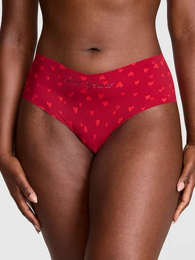 Pink No-show Cheeky Panty In Red