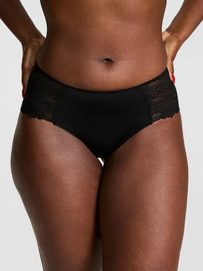 Pink No-show Cheeky Panty In Black