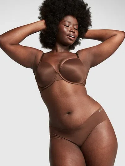 Pink No-show Cheeky Panty In Brown