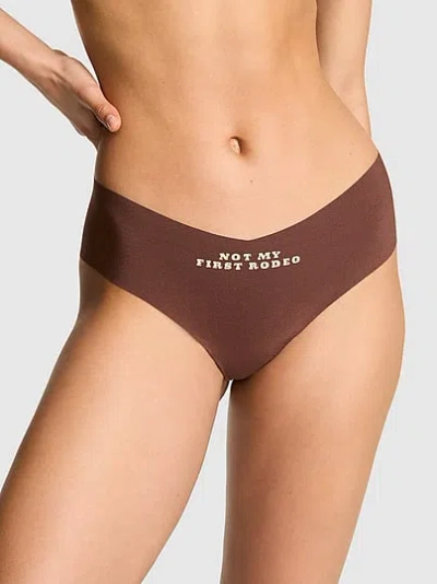 Pink No-show Cheeky Panty In Brown