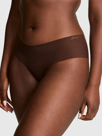 Pink No-show Cheeky Panty In Brown