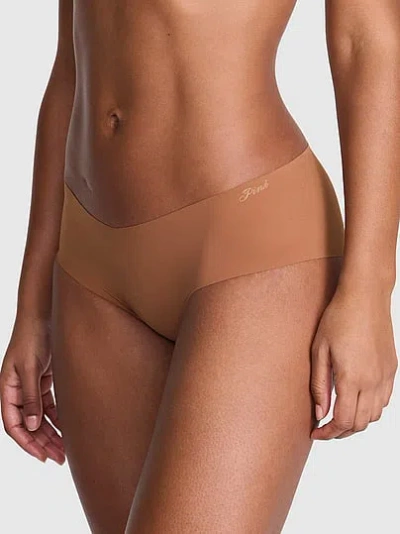 Pink No-show Cheeky Panty In Brown