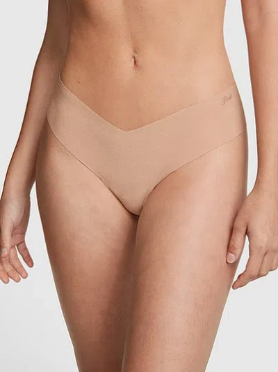 Pink No-show High-leg Thong Panty In Neutral