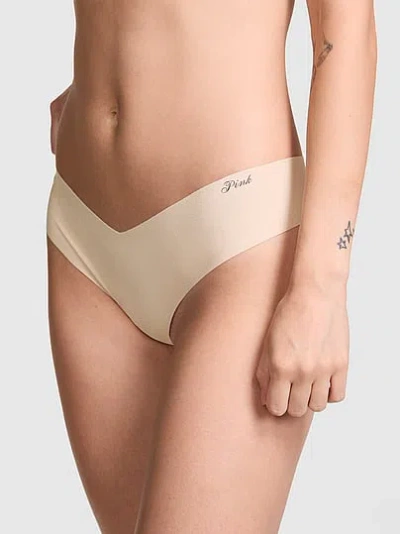 Pink No-show High-leg Thong Panty In Neutral
