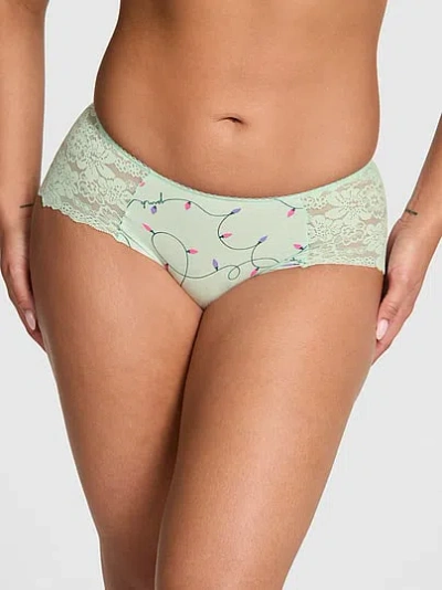 Pink No-show Hiphugger Panty In Green