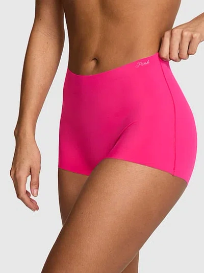 Pink No-show Mid-rise Boyshort Panty In