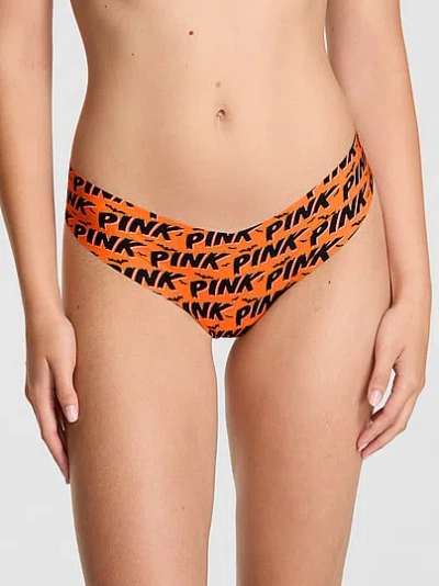 Pink No-show Thong Panty In Orange