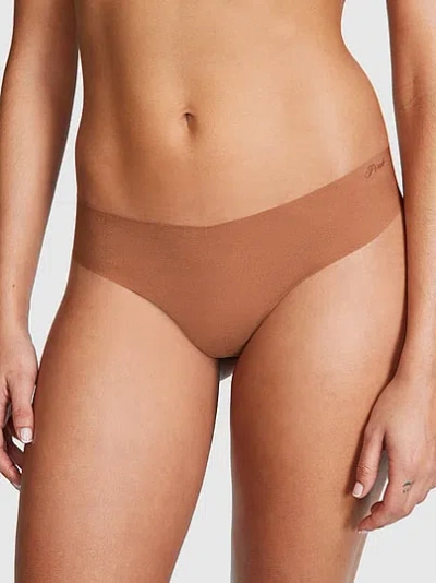 Pink No-show Thong Panty In Brown
