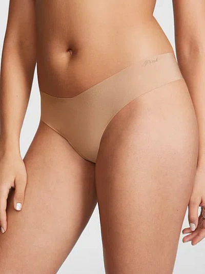 Pink No-show Thong Panty In Nude
