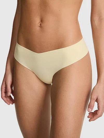 Pink No-show Thong Panty In Yellow