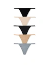 Pink No Show V-string 5-pack Panty In Multi