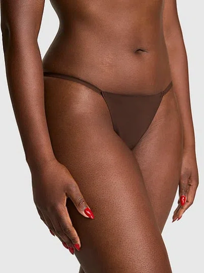 Pink No-show V-string Panty In Brown