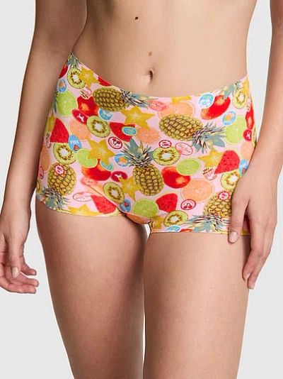 Pink No-show Boyshort Panty In Brown