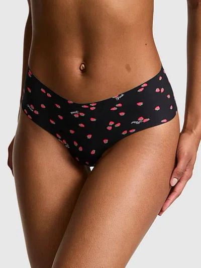 Pink No-show Cheeky Panty In Black