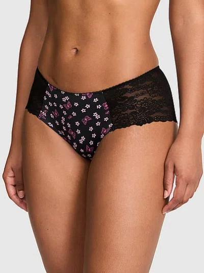 Pink No-show Cheeky Panty In Animal Print