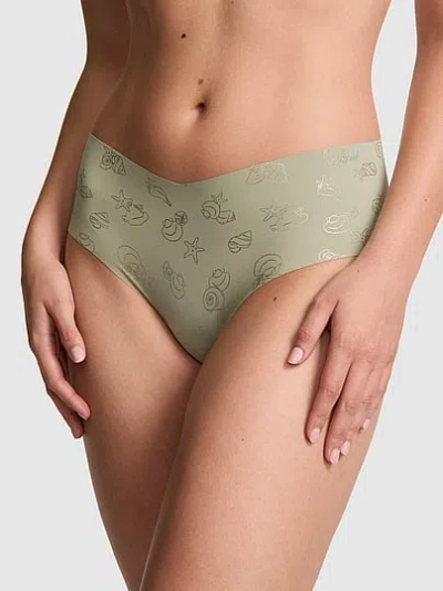 Pink No-show Cheeky Panty In Animal Print